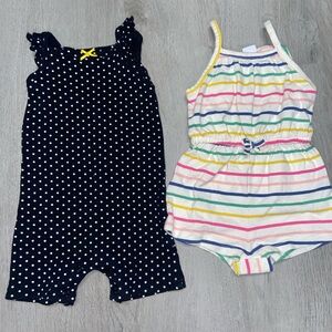 Old Navy Summer Rompers Size Baby Girl 3-6 Months